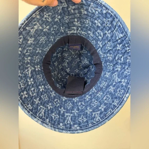 NWT LOUIS VUITTON DENIM BUCKET HAT - Picture 5 of 12